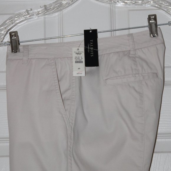 Talbots Signature Women Petite Capri Cream Cotton Cropped Pants Size 6P - Picture 3 of 10
